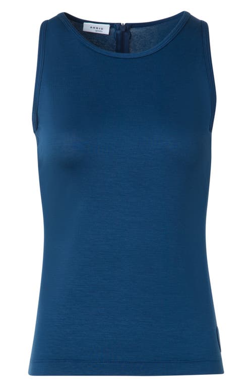 Akris Punto Dot Detail Sleeveless Stretch Modal Top In Blue