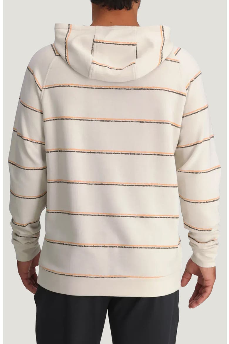 Fleece Hoodie, Alternate, color, DASH DOUBLE STRIPE BIRCH