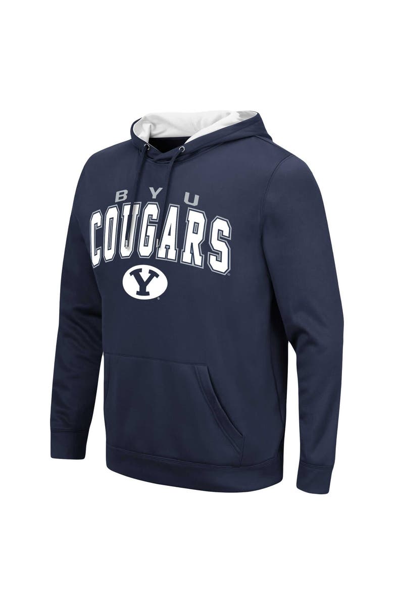 COLOSSEUM Men's Colosseum Navy BYU Cougars Resistance Pullover Hoodie, Alternate, color, 
