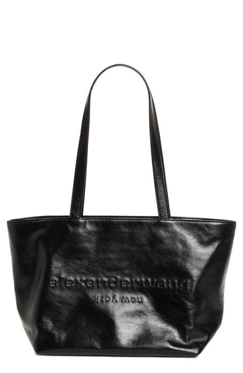 Medium Punch Leather Tote Bag