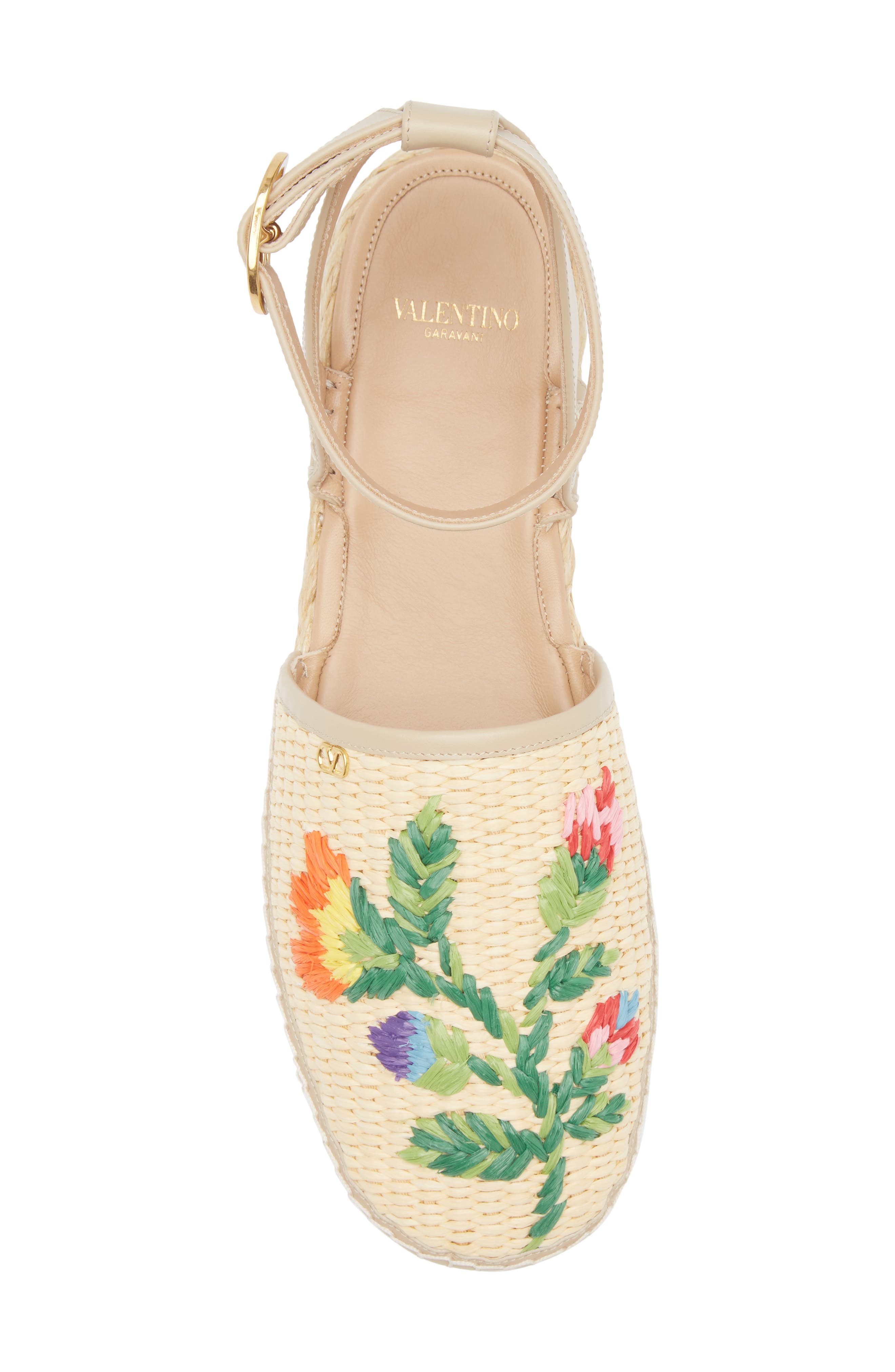 Valentino Garavani Bribri Ankle Strap Espadrille, Alternate, color, Natural