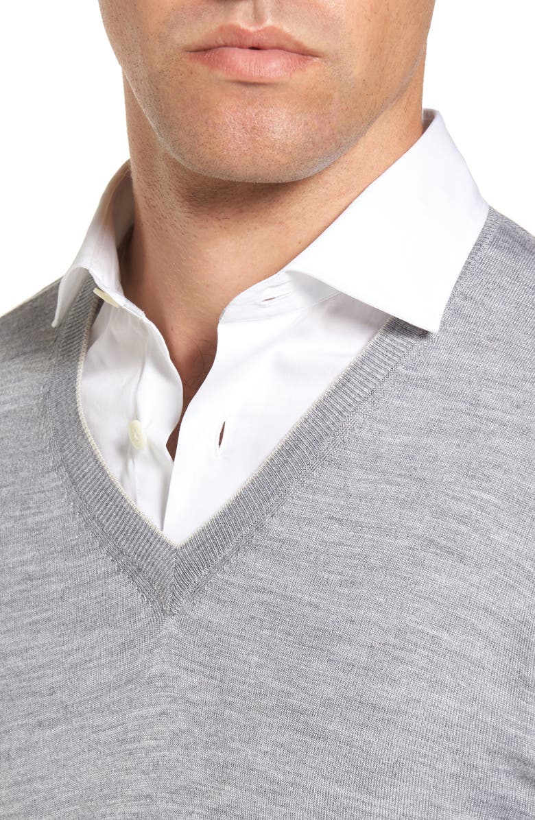 Eleventy Merino Wool & Silk Tipped Sweater, Alternate, color, 