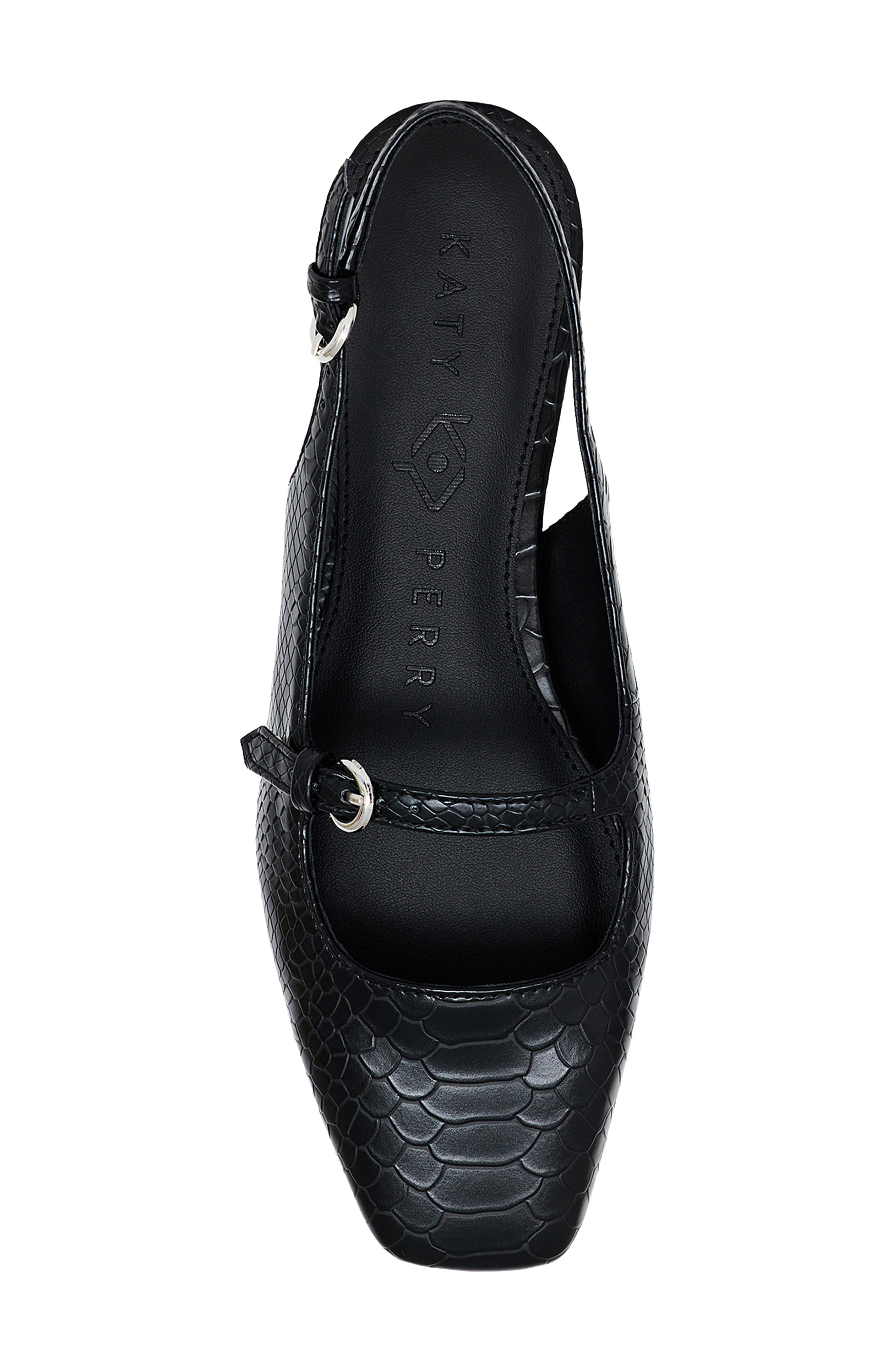 Katy Perry The Evie Snakeskin Embossed Slingback Flat, Alternate, color, 