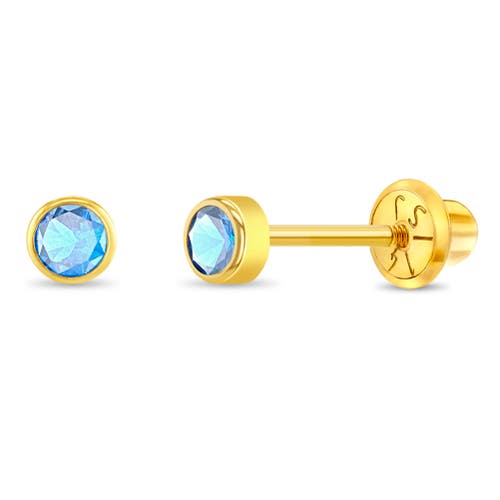 In Season Jewelry 14k Tiny Cubic Zirconia Birthstone Earrings in December at Nordstrom