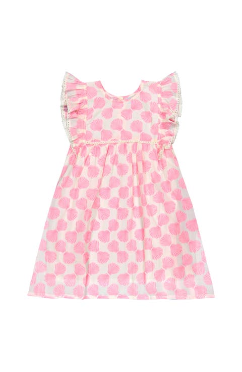 Seraphina Girl's Dress Shell Beach Pink