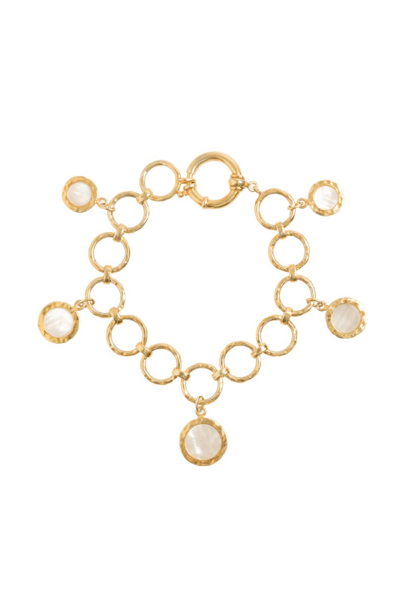 Forged Circular Bracelet, Gold, Main, color, Gold