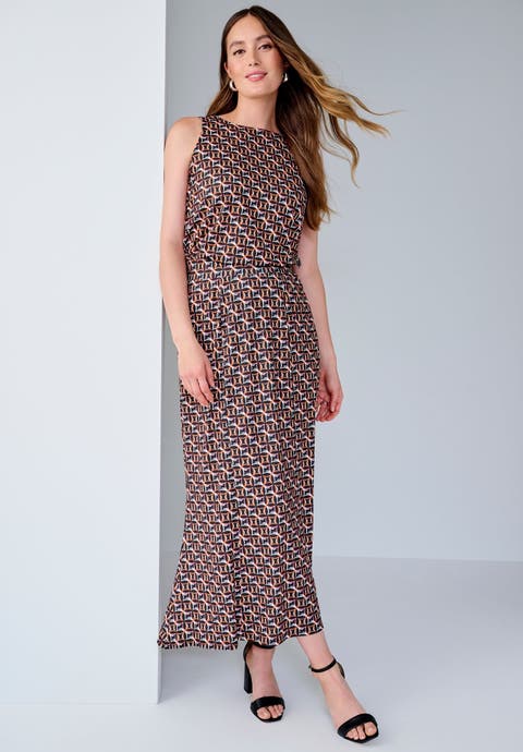Stretch Knit Maxi Skirt (Plus)