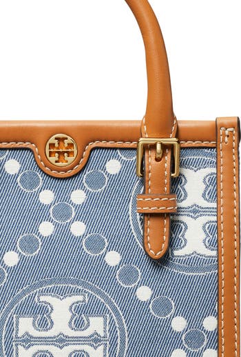 ★Tory Burch★Mini T Monogram North/South Denim Tote★ Tory Burch Mini T Monogram North/South Denim Tote | Nordstrom