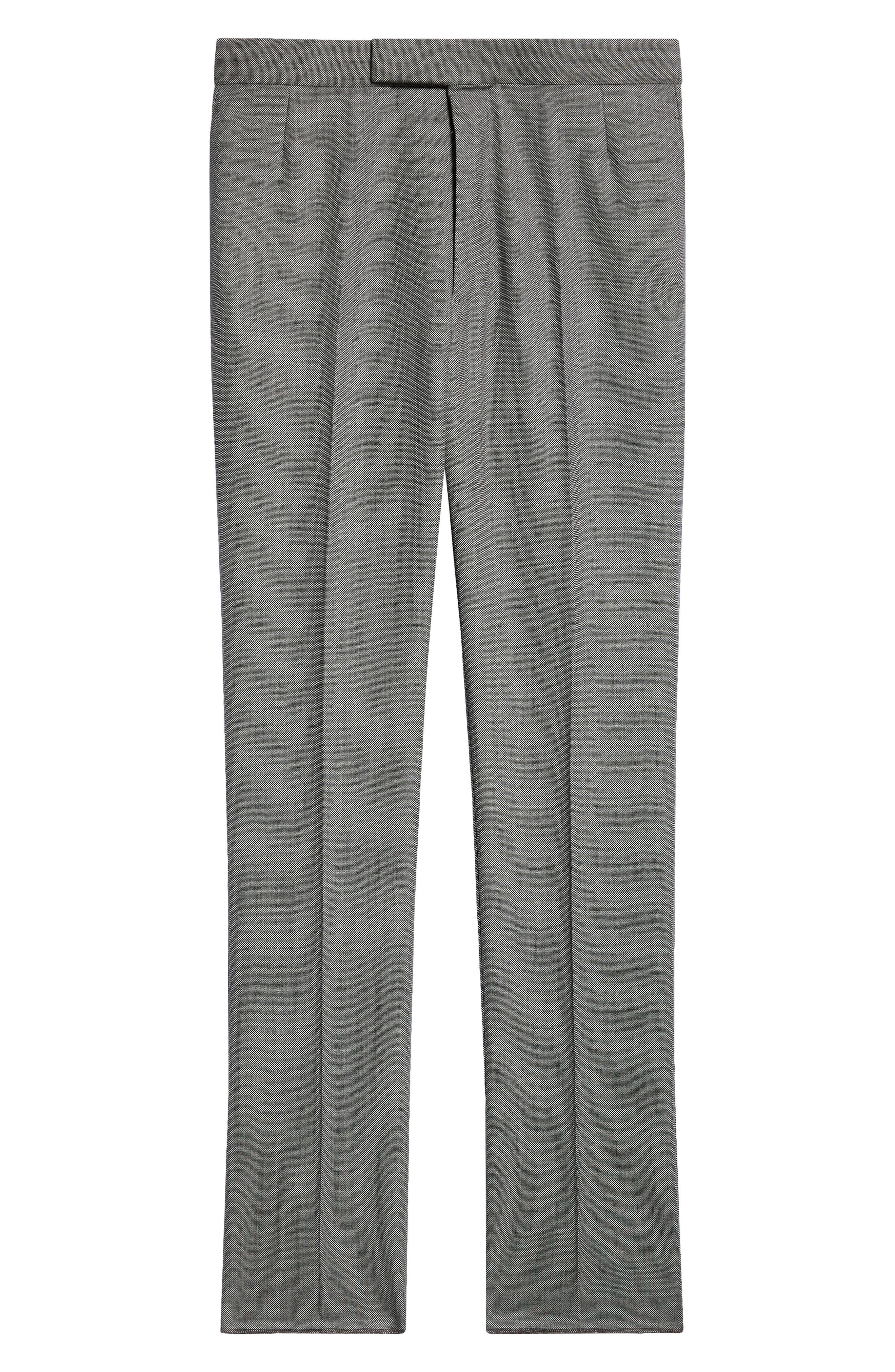 THOM BROWNE THOM BROWNE FIT 1 SUPER 120S WOOL BACKSTRAP PANTS