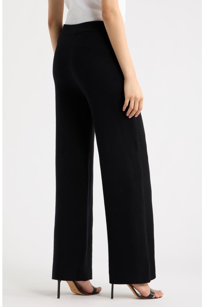 Heat Set Side Stripe Sweater Pants, Alternate, color, ANNE BLACK
