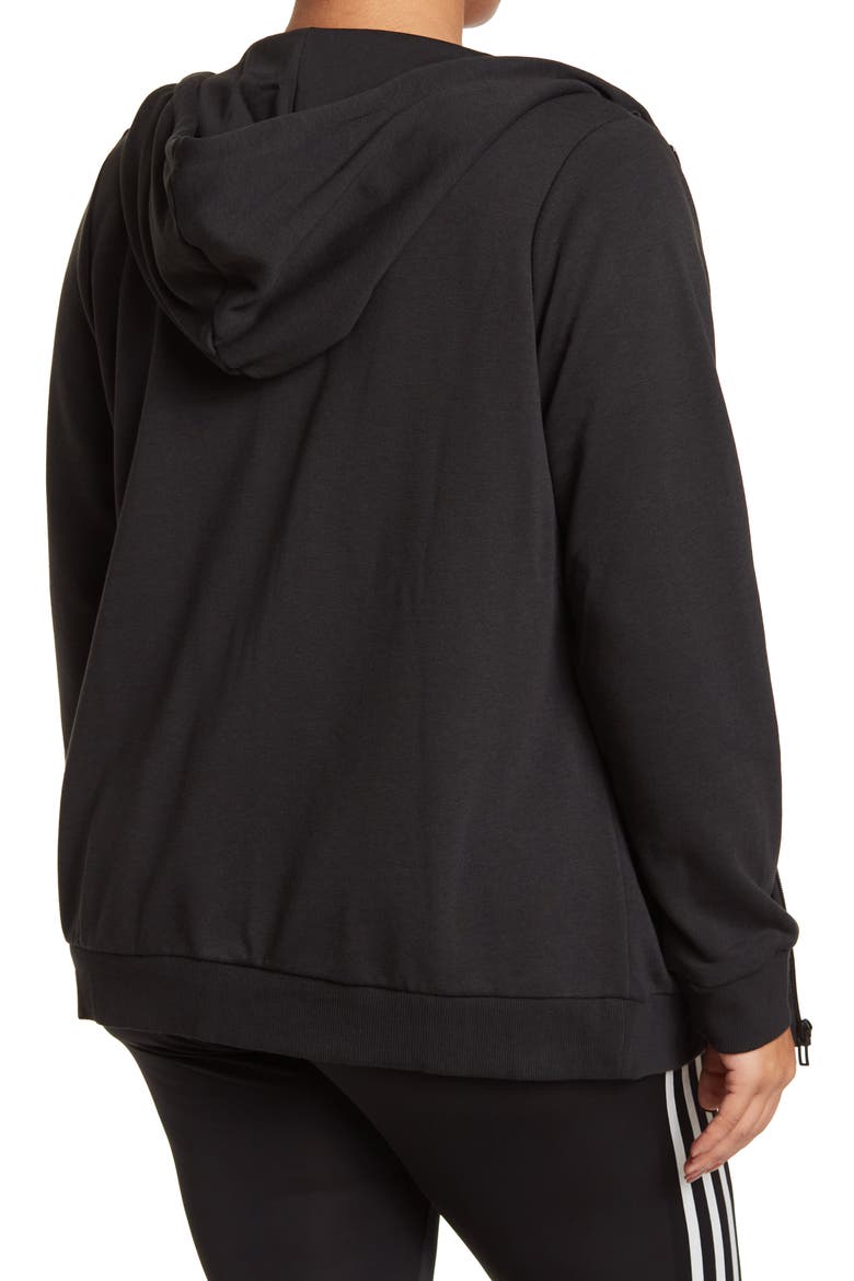 Essentials Logo Full-Zip Hoodie, Alternate, color, BLACK/WHITE