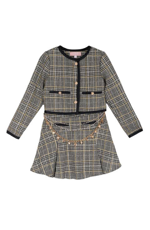 Kids' Bouclé Jacket and Dress Set