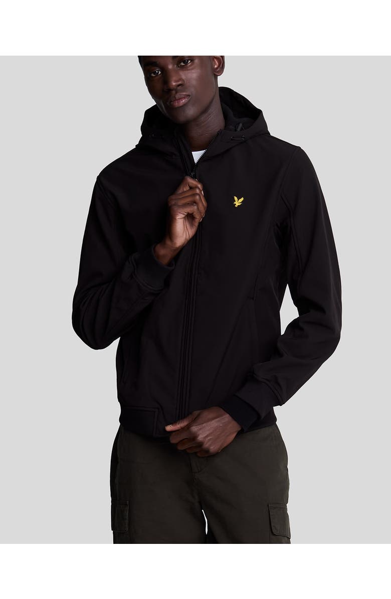 Lyle & Scott Fleece Back Softshell Jacket, Alternate, color, Jet Black
