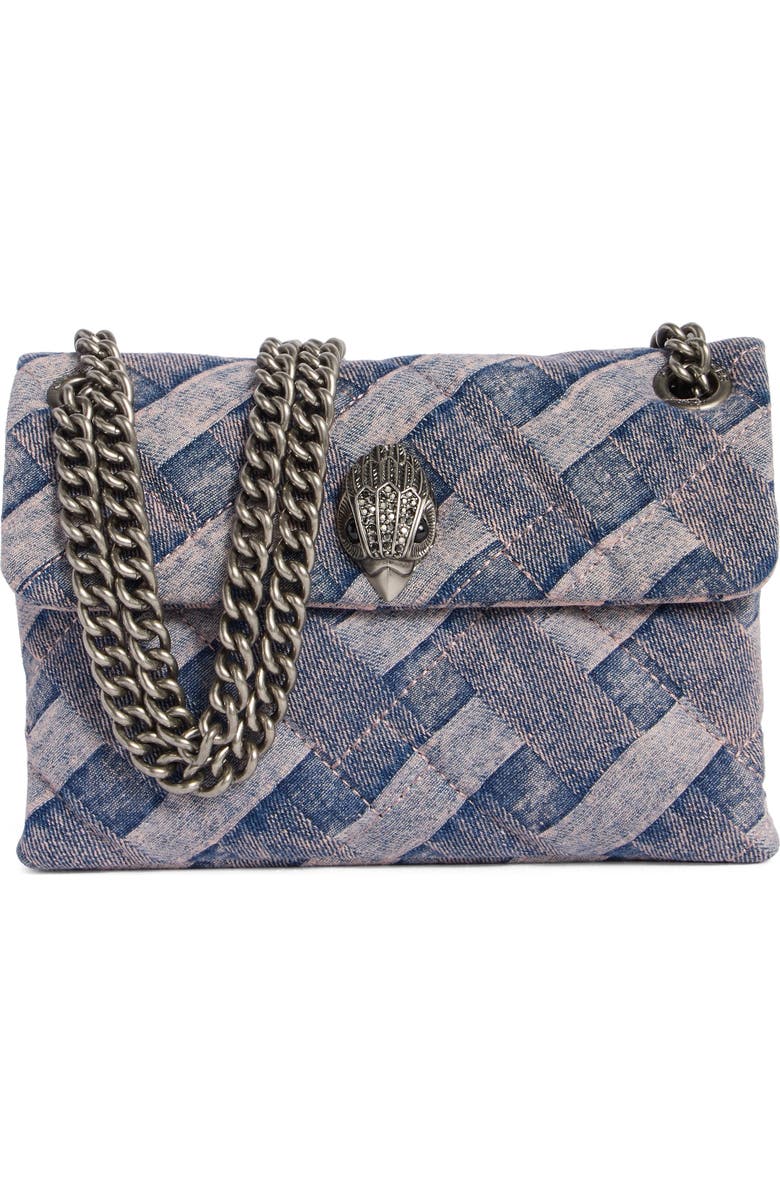Kurt Geiger London Mini Kensington Denim Convertible Crossbody Bag, Main, color,