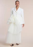 ELOQUII Dramatic Tiered Tulle Blazer
