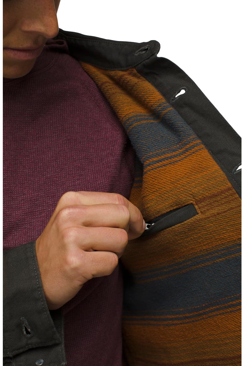 Grover Flannel Lined Canvas Jacket, Alternate, color, DARK IRON