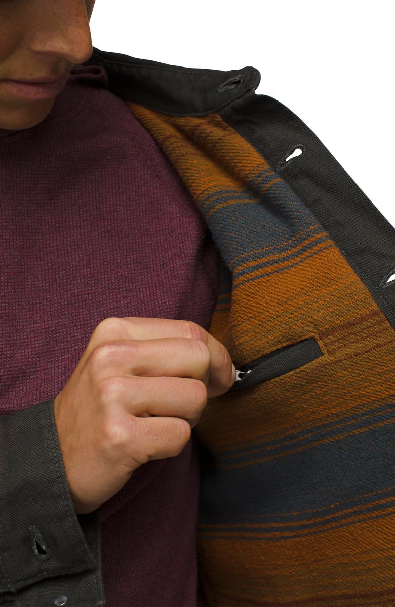 prAna Grover Flannel Lined Canvas Jacket, Alternate, color,