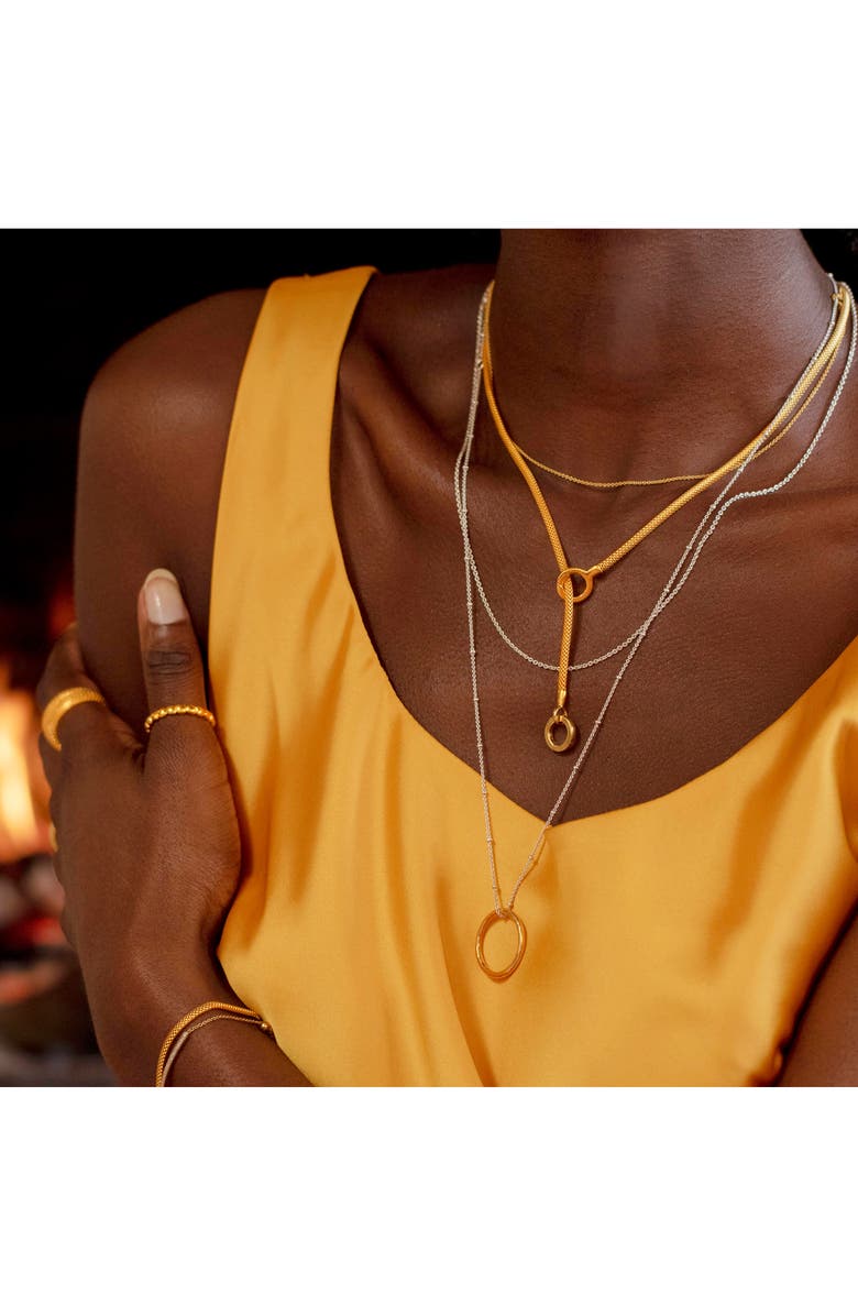 Monica Vinader 21-Inch Fine Beaded Chain, Alternate, color, Silver