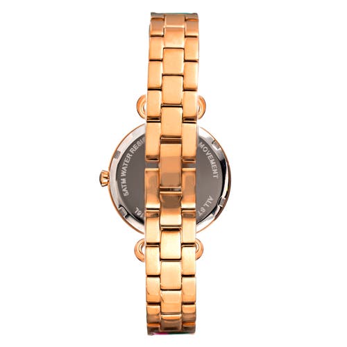 Bertha Katherine Enamel-designed Bracelet Watch In Gold