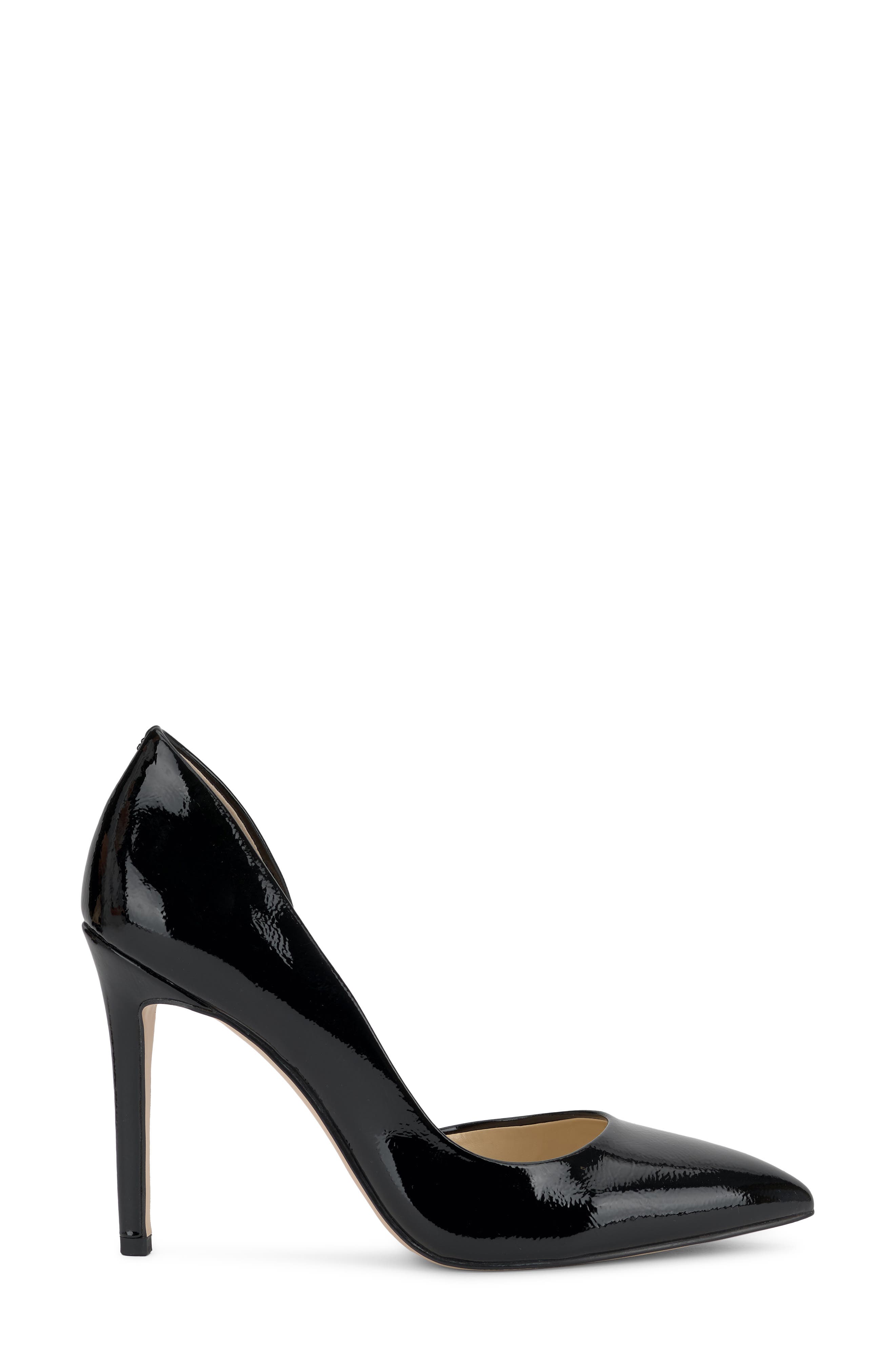 Prizma 8 Half d'Orsay Pump, Alternate, color, BLACK FAUX LEATHER