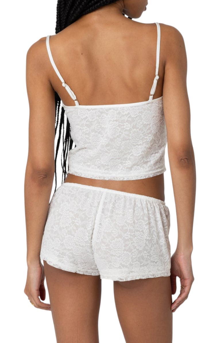 EDIKTED Love Lace Square Neck Crop Camisole, Alternate, color, 