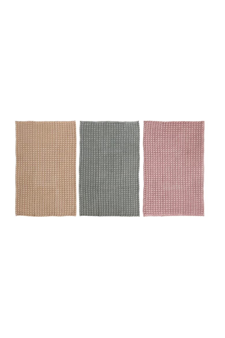Oversized Waffle Weave Tea Towels, Main, color, Yellow