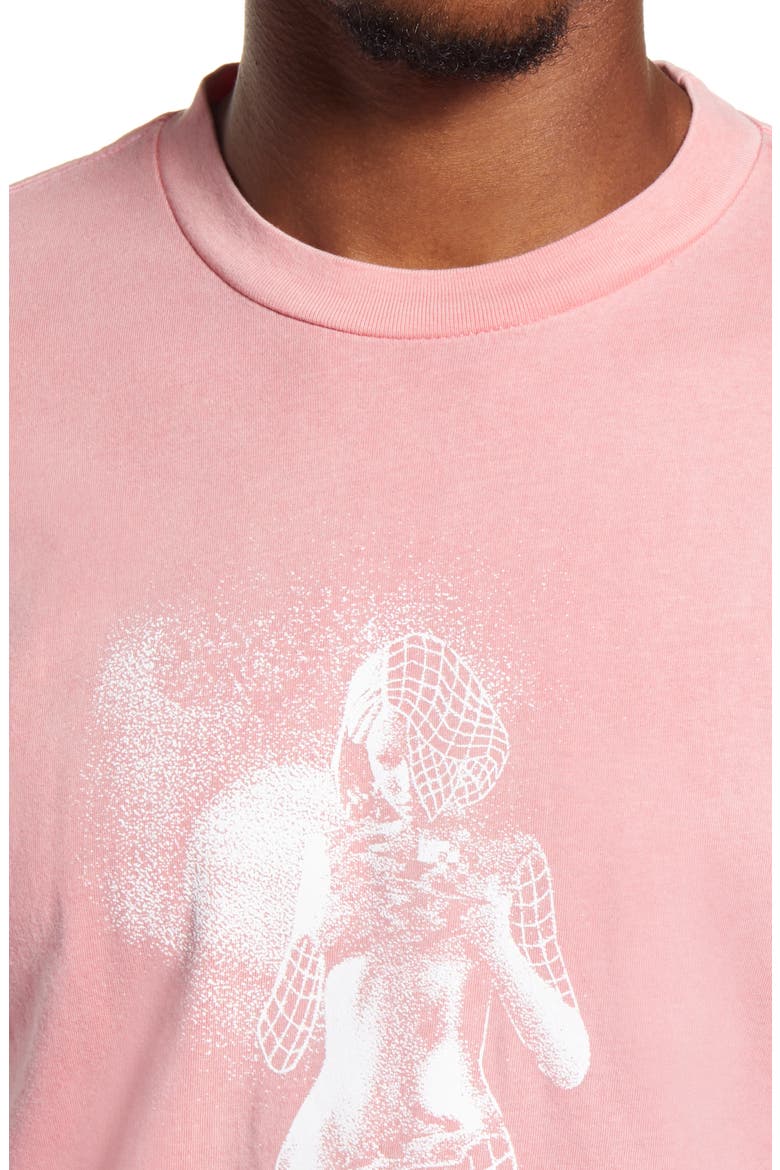 Cyber Tropics Logo Graphic Tee, Alternate, color, CORAL