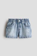 H&M Embroidered denim shorts