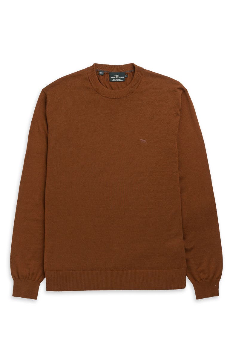 Rodd & Gunn York Bay Merino Wool Sweater, Alternate, color, Tobacco