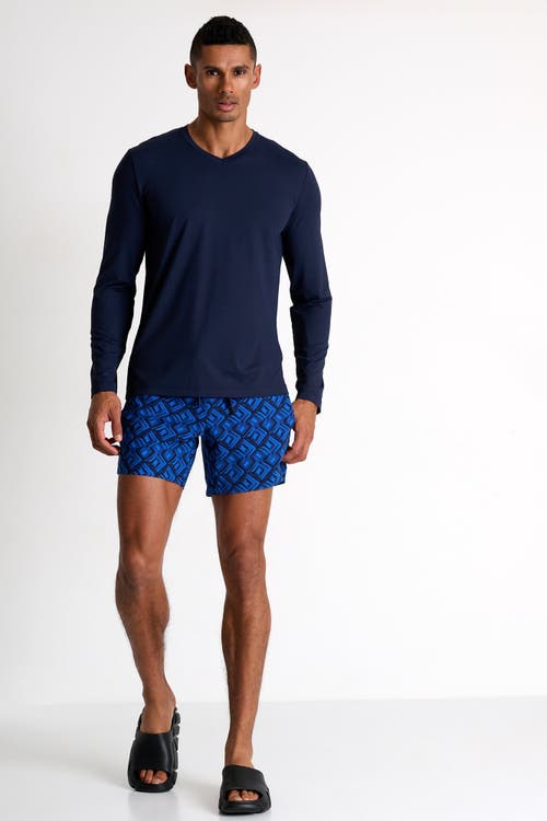 Shan Classic Fit Stretch Swim Trunks In Print