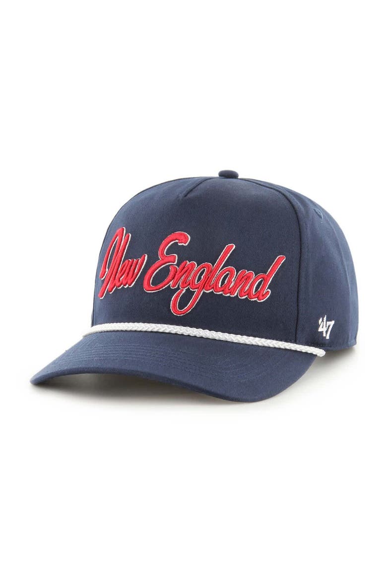 Men's '47 Navy New England Patriots Overhand Hitch Adjustable Hat, Main, color, Navy