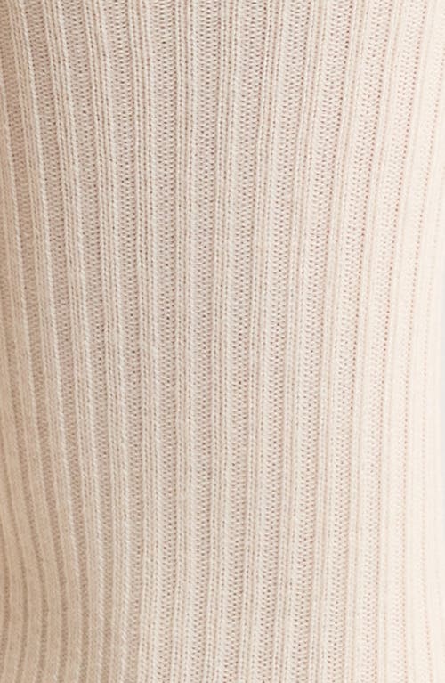 Nordstrom Rib Merino Wool Blend Crew Socks In Neutral