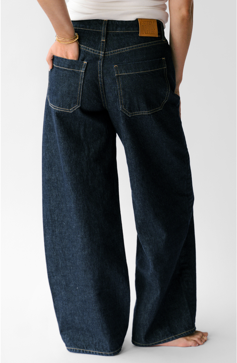 Nelle Atelier The Miri Petite High-Rise Baggy Jean, Alternate, color, Indigo