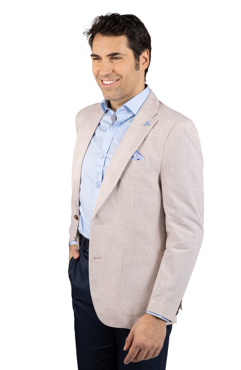 TailorByrd Check Sport Coat, Alternate, color, Khaki