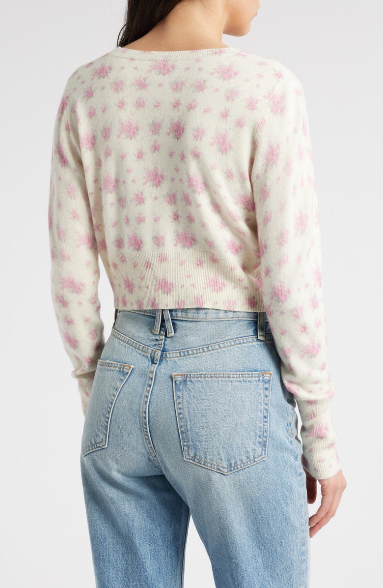 LoveShackFancy Adeanne Floral Print Crop Cardigan, Alternate, color,