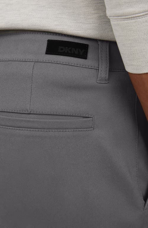 Dkny Powerstretch Flat Front Cargo Pants In Charcoal