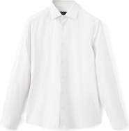 MANGO Slim Fit Pinstripe Cotton Button-Up Shirt