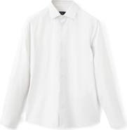 MANGO Slim Fit Pinstripe Cotton Button-Up Shirt