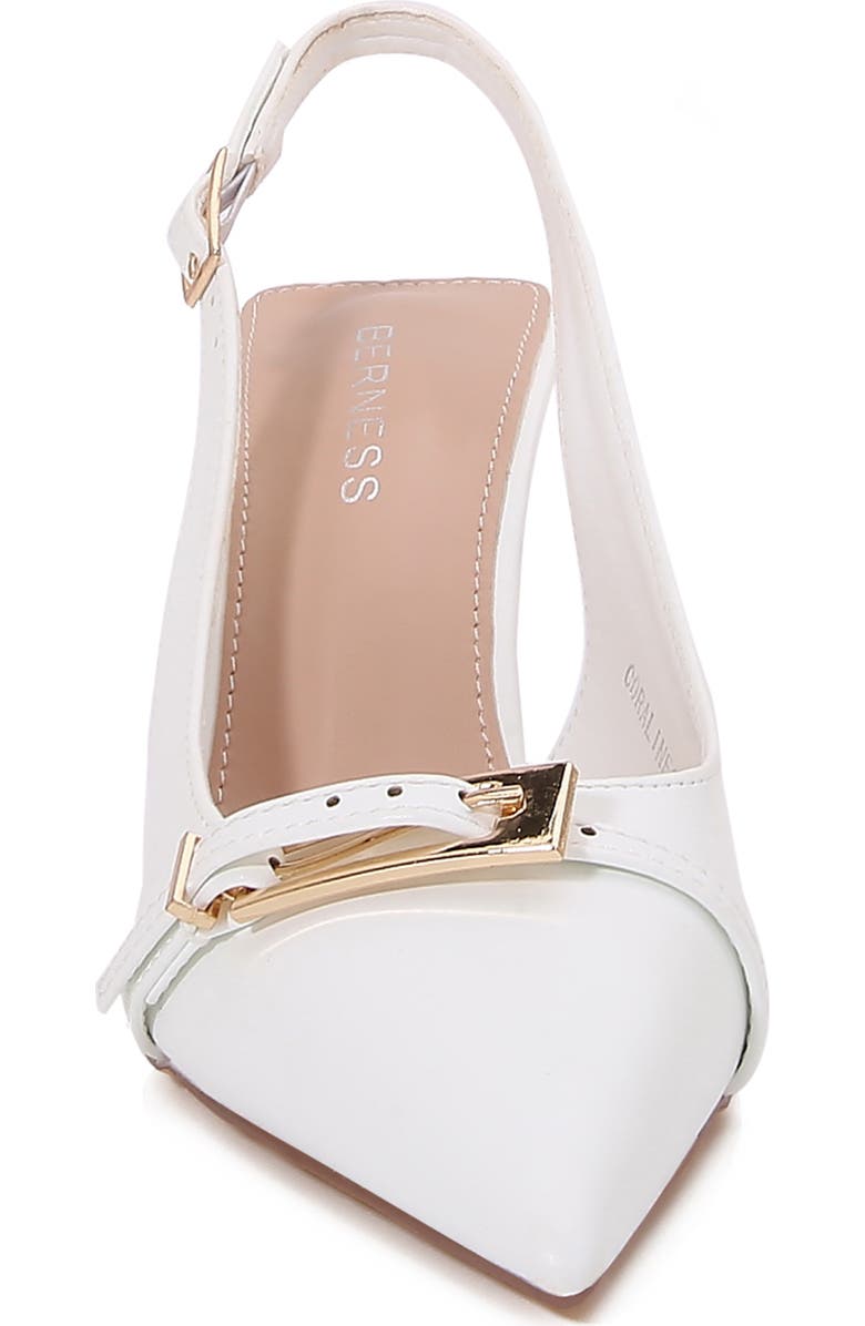 BERNESS Coraline Pointed Toe Slingback Pump, Alternate, color, White