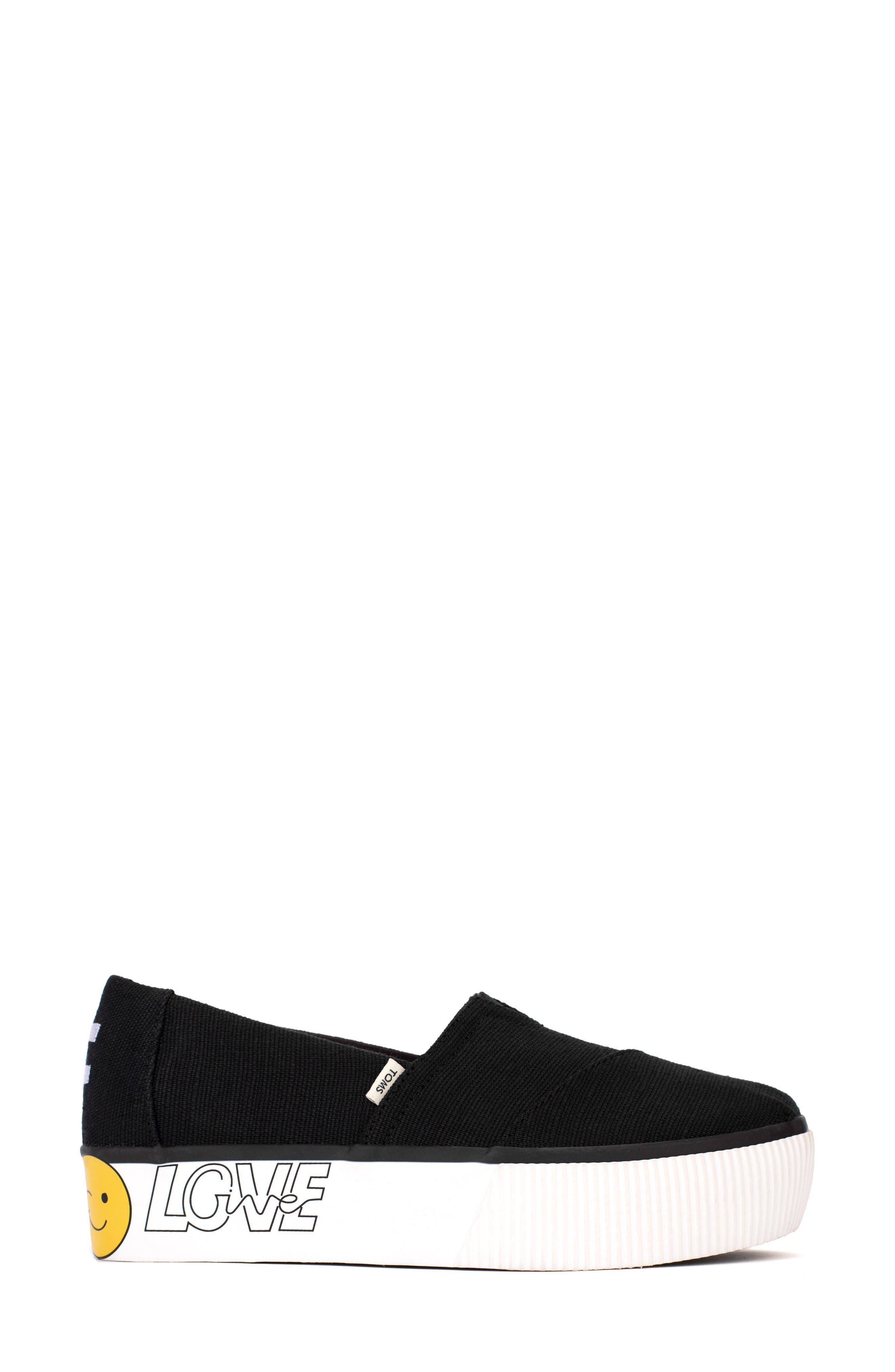 Alpargata Boardwalk Platform Slip-On, Main, color, BLACK FABRIC