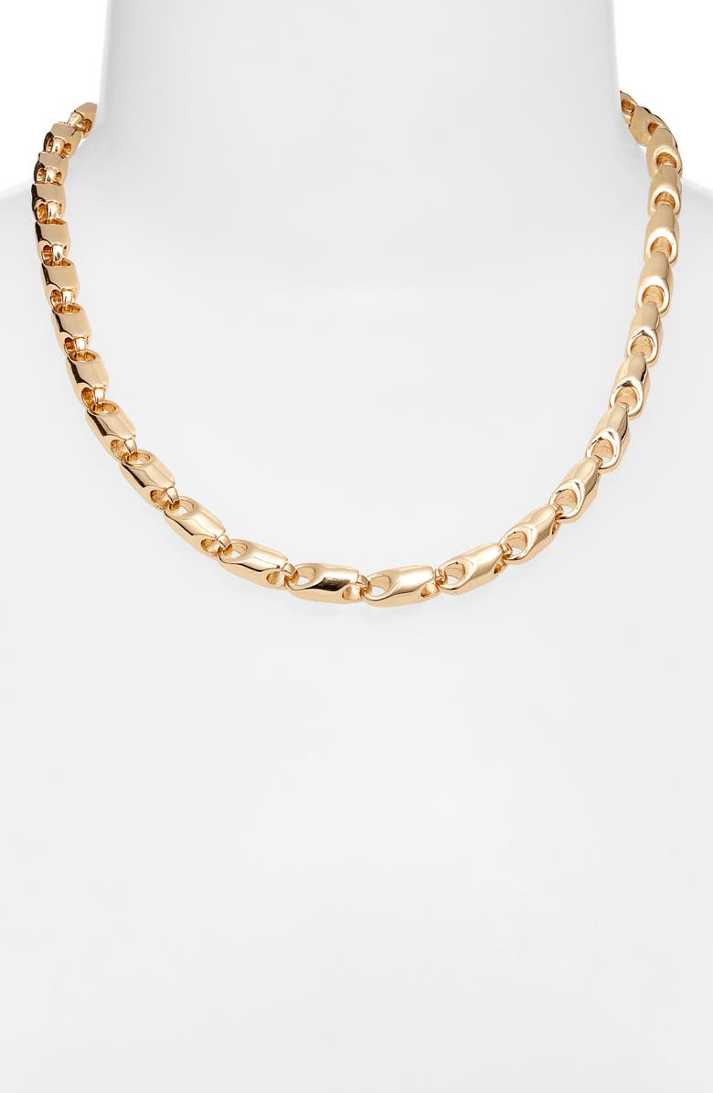 Open Edit Collar chain Necklace, Alternate, color, Gold