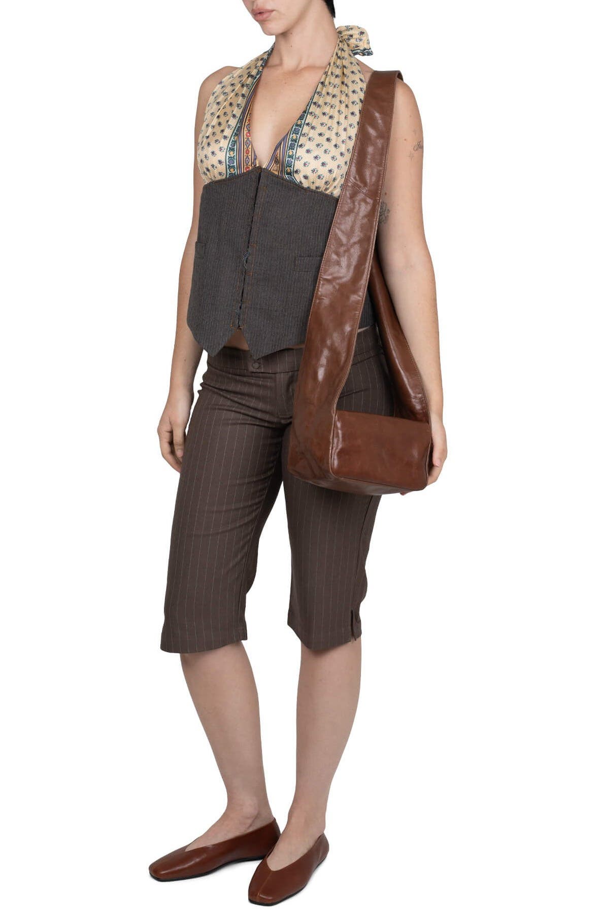 Jeffrey Campbell Boxed-Up Leather Crossbody Bag, Alternate, color, Coffee