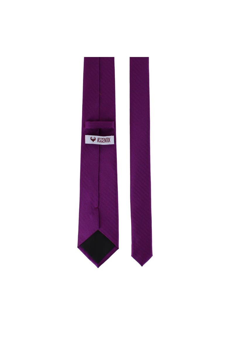 Etched Herringbone Twist Necktie, Alternate, color, Purple