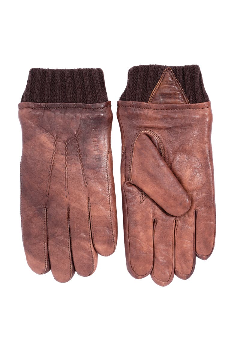 Burnished Leather Flight Glove, Alternate, color, Patina Med Brown