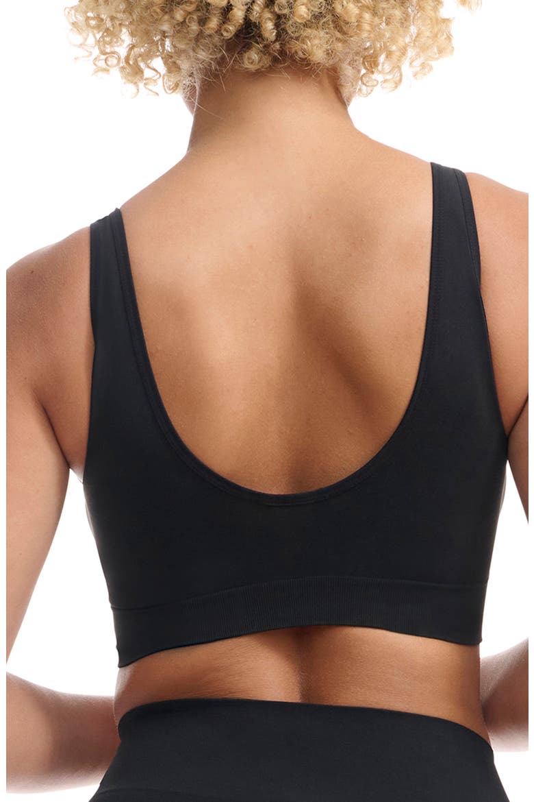 Scoop Lounge Sports Bra, Alternate, color, BLACK