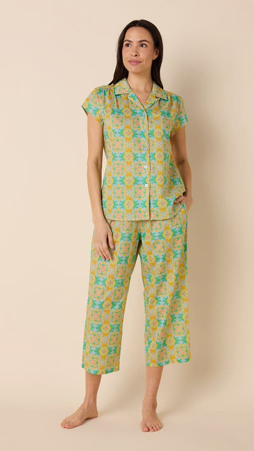 The Cat's Pajamas Voile Capri Set In Green