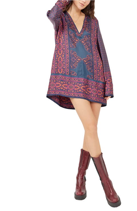 Meadow Mod Long Sleeve Minidress