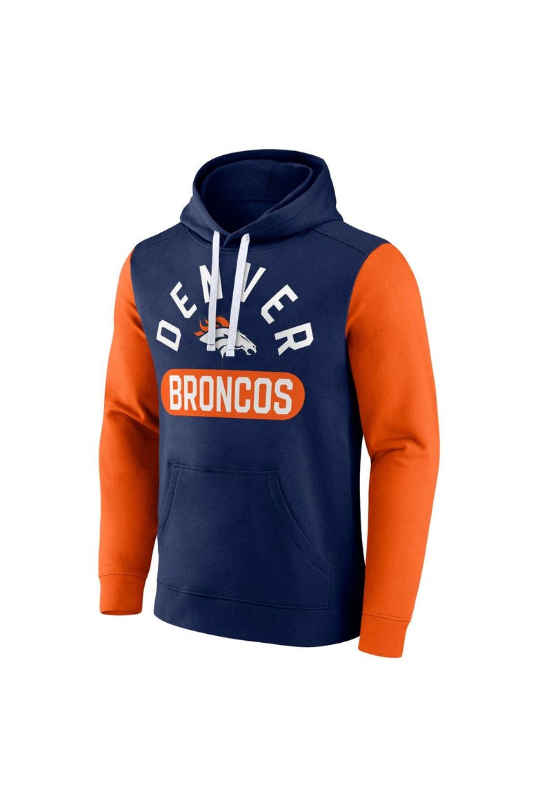 Men's Fanatics Branded Navy Denver Broncos Extra Point Pullover Hoodie, Alternate, color, Navy