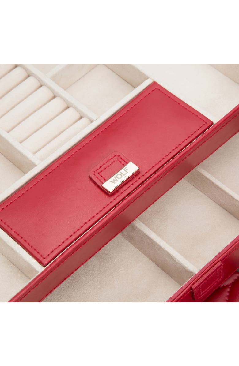 WOLF Caroline Medium Jewelry Case, Alternate, color, Red