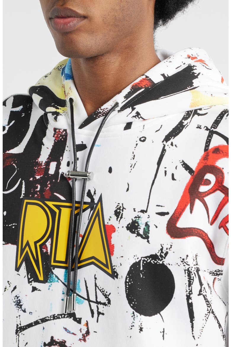 Dion Graffiti Logo Graphic Hoodie, Alternate, color, WHITE GRAFFITI
